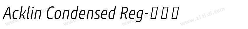 Acklin Condensed Reg字体转换